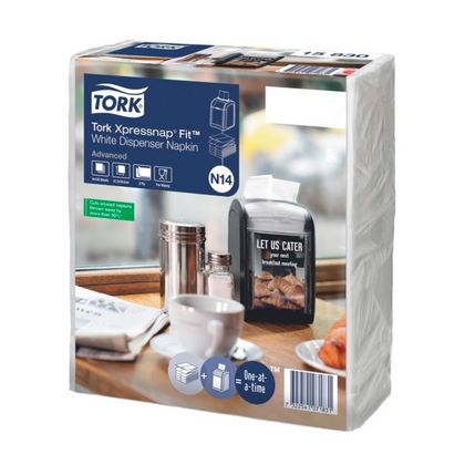 Салфетки Tork Xpressnap Fit для диспенсера 120шт * 6упак, цв.белый, 2-сл, N14