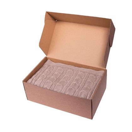 Коробка подарочная "34930" 30*25*15 см, самосборная, картон, коричневый