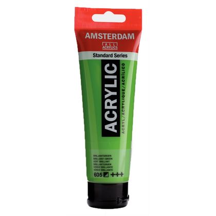 Краски акриловые "Amsterdam" 605 зеленый насыщенный, 120 мл., туба