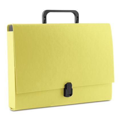 портфель с ручкой,желтый,картон