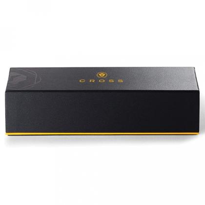 Ручка шарик/автомат "Calais Brushed Rose Gold Plate & Black Lacquer" 0,7 мм, метал., подарочн. упак., розовое золото/черный, стерж. черный