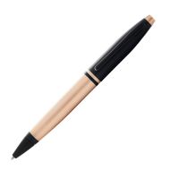 Ручка шарик/автомат "Calais Brushed Rose Gold Plate & Black Lacquer" 0,7 мм, метал., подарочн. упак., розовое золото/черный, стерж. черный