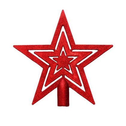 Верхушка елочная "Красная звезда" 20*19,2 см, полистирол