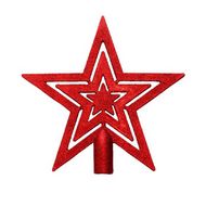 Верхушка елочная "Красная звезда" 20*19,2 см, полистирол