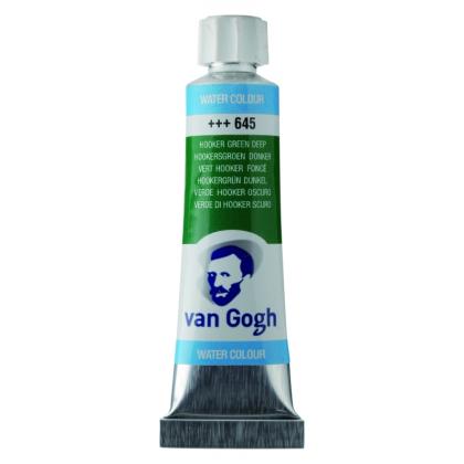Краски акварельные "Van Gogh" 645 зеленый хукера темный, 10 мл., туба