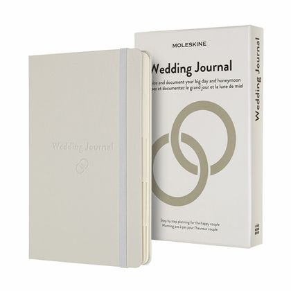 Блокнот А5 130*210 мм, 200 л., тонир., лин. "Passion Wedding Large" тверд. обл. полипропилен., на резинке, подарочн. упак., св.-серый