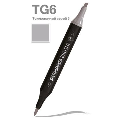 Маркер перм., худ. "Sketchmarker Brush" двусторонний, TG6, тонированный серый 6