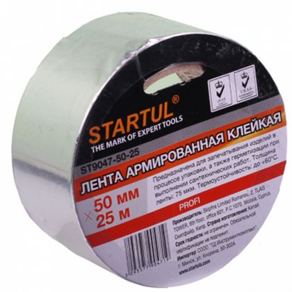 Клейк. лента алюминиевая "Startul Profi" 50 мм*25 м, 50 мкм