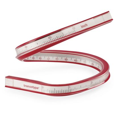 Линейка 30 см "Curve Ruler" красный