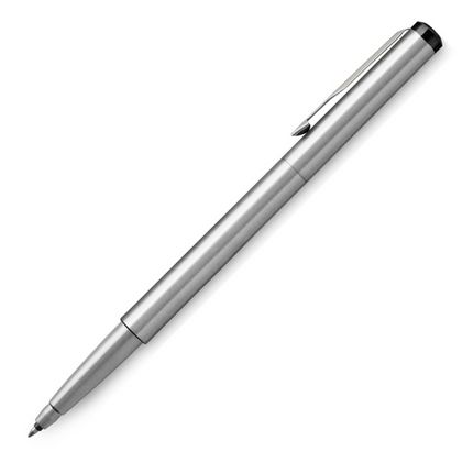 Ручка роллер "Vector Stainless Steel" 0,7 мм, метал., подарочн. упак., серебристый, стерж. синий