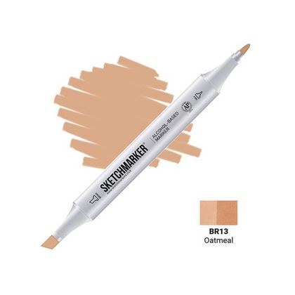 Маркер перм., худ. "Sketchmarker" двусторонний, BR13, овсянка