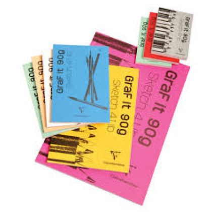 Скетчбук "Graf It" А4, 90г/м2, 80л., скоба, белый