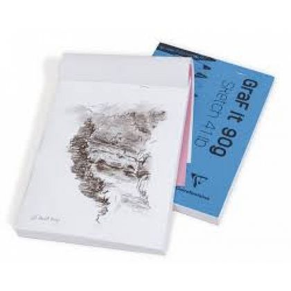 Скетчбук "Graf It" А4, 90г/м2, 80л., скоба, белый