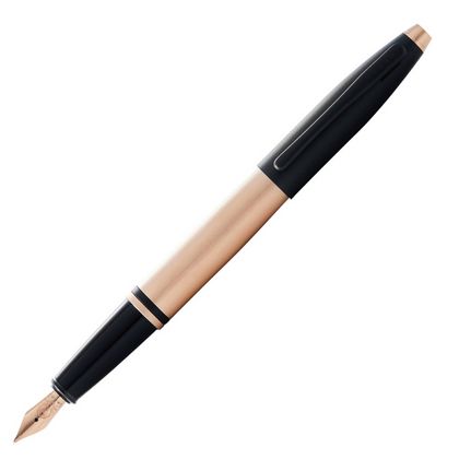 Ручка перьевая M "Calais Brushed Rose Gold & Black Lacquer" метал., подарочн. упак., розовое золото/черный, патрон черный 1 шт.