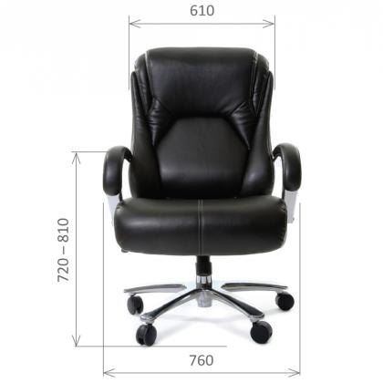Кресло д/руководителя CHAIRMAN 402 экокожа, черный