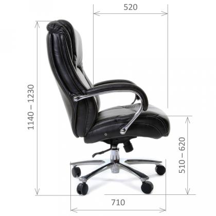 Кресло д/руководителя CHAIRMAN 402 экокожа, черный