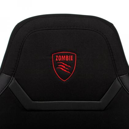 Кресло игровое Бюрократ Zombie 10 ткань/экокожа, черный, крестов. пластик