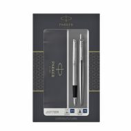 Набор ручек шарик/автомат+перьевая "Jotter Stainless Steel СT" серебристый, подарочн. упак