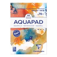 Блок-склейка бумаги для акварели "Goldline Aqua" целлюлоза, ср.зерно, А5, 300г/м2 , 70л