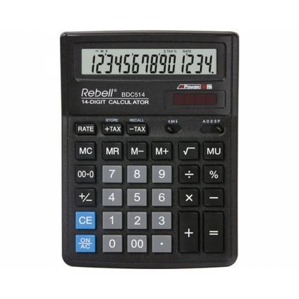 Кальк. наст. 14р. BDC-514 Rebell черный 193*143*38 мм