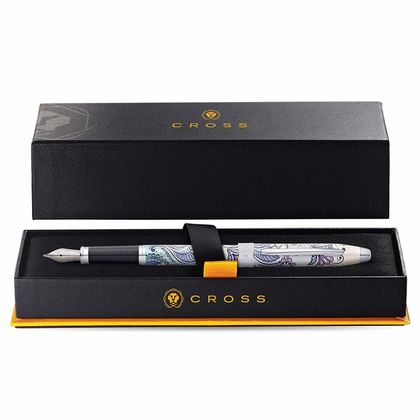Ручка перьевая M "Botanica Purple Orchid" метал., подарочн. упак., сиреневый/серебристый, патрон черный 2 шт.