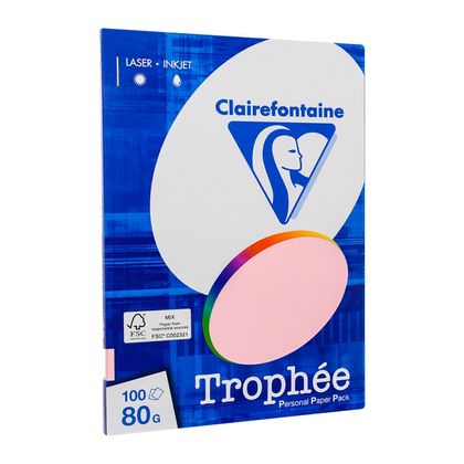 Бумага цветная A4, 80г/м, 500 л. "Trophee" mix пастель