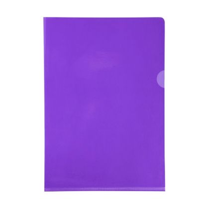 Папка уголок А4, 130 мк. "Exacompta" прозр., фиолетовый