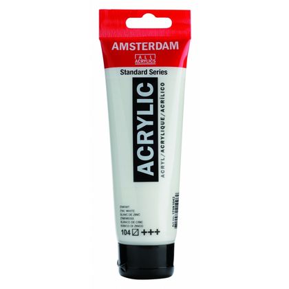 Краски акриловые "Amsterdam" 104 белила цинковые, 120 мл., туба