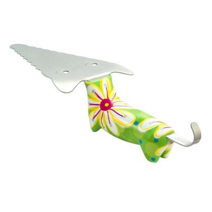 Лопатка д/торта "Green Flowerr" метал., подарочн. упак., зеленый