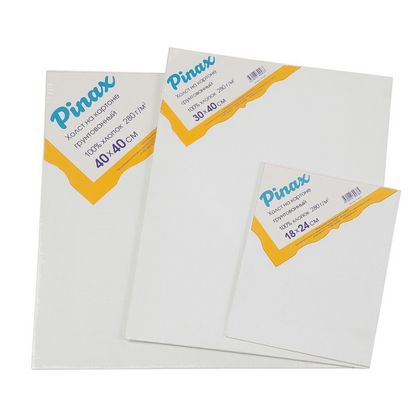 Холст на картоне 50*70 см "Pinax" хлопок, 280 г/м2, мелкое зерно