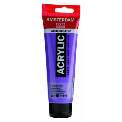 Краски акриловые "Amsterdam" 507 ультрамарин фиолетовый, 120 мл., туба