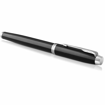 Ручка роллер "IM Black Lacquer CT" 0,5 мм, метал., подарочн. упак., черный/серебристый, стерж. черный