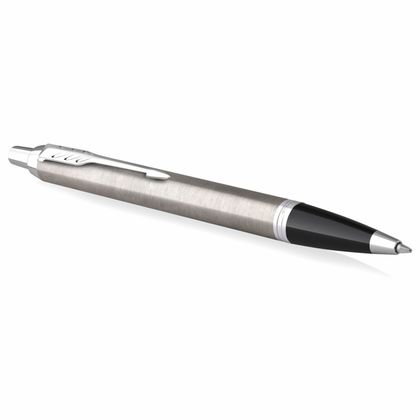 Ручка шарик/автомат "IM Essential Brushed Metal CT" 1 мм, метал./пласт., подарочн. упак., серебристый/черный, стерж. синий