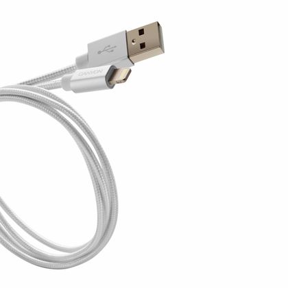 Кабель CNS-MFIC3PW (Lightning to USB cable) CANYON Charge & Sync MFI 1m, Pearl White