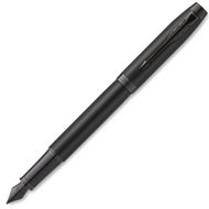 Ручка перьевая F "IM Achromatic" метал./пласт., подарочн. упак., черный, патрон синий