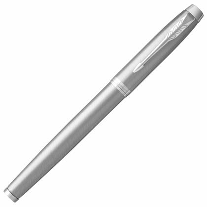 Ручка роллер "IM Essential Brushed Metal CT" 0,5 мм, метал., подарочн. упак.,серебристый/черный, стерж. черный