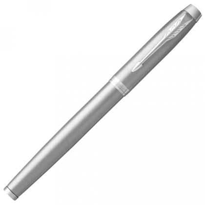 Ручка роллер "IM Essential Brushed Metal CT" 0,5 мм, метал., подарочн. упак.,серебристый/черный, стерж. черный