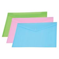 Папка конверт на кнопке А4 "Panta Plast C4535" зеленый пастельный
