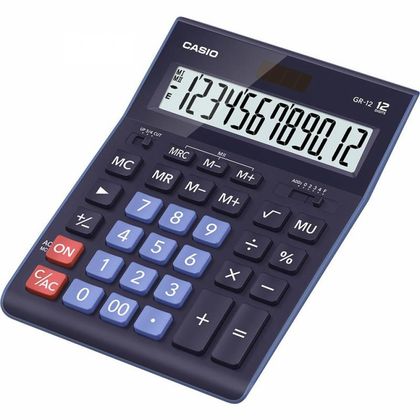 Кальк. наст. 12р. GR-12 Casio голубой 35*155*209 мм