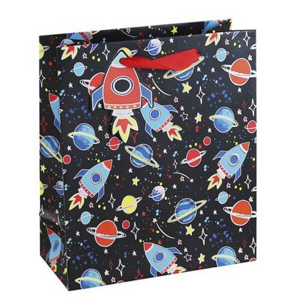 Пакет бумажный подарочный 21,5*10,2*25,3 см "Spaceman"