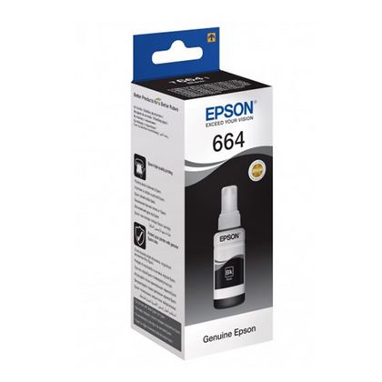 Контейнер Epson T6641 с черными чернилами, 70мл (L100/110/200/210/222/ 300/350/355/550/555/ L1300)