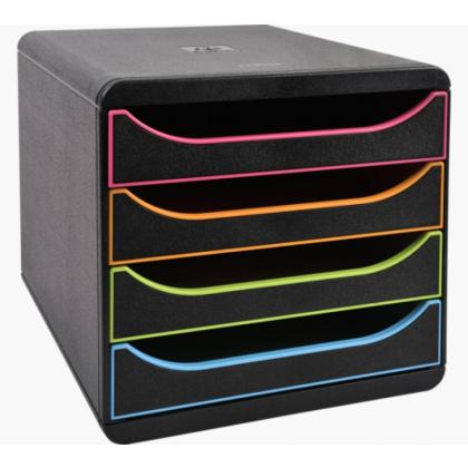 блок из  4-х лотков закрытый черный "BlackOffice Big Box Plus"
