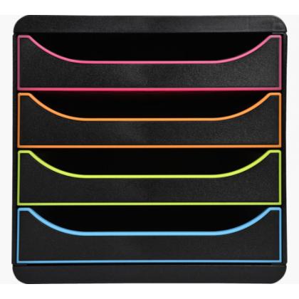 блок из  4-х лотков закрытый черный "BlackOffice Big Box Plus"