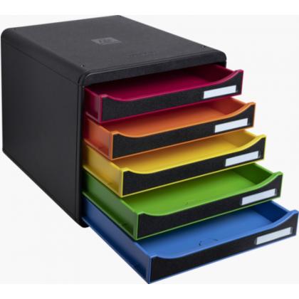 блок из  5-ти лотков закрытый черный "BlackOffice Big Box Plus"
