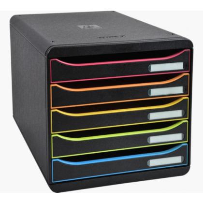 блок из  5-ти лотков закрытый черный "BlackOffice Big Box Plus"