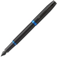 Ручка перьевая  M "IM Vibrant Rings F315 Marine Blue PVD" метал., подарочн. упак., черный/синий, патрон синий
