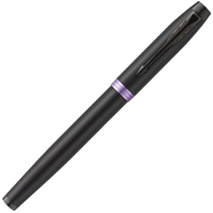 Ручка перьевая  M "IM Vibrant Rings F315 Flame Orange PVD" метал., подарочн. упак., черный/оранжевый, патрон синий