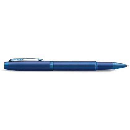 Ручка роллер "IM Monochrome T328 Blue PVD" 0,5 мм, метал., подарочн. упак., синий, стерж. черный