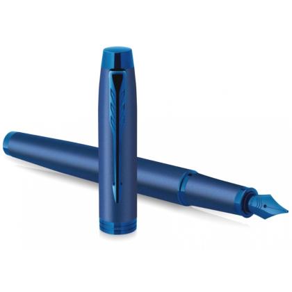 Ручка перьевая  M "IM Monochrome F328 Blue PVD" метал., подарочн. упак., синий, патрон синий