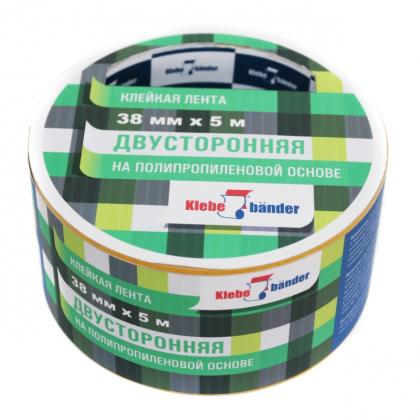 Клейк. лента двусторонняя 50 мм*25 м "Klebebander" полипропилен., белый